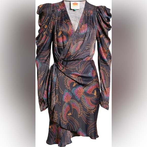 ✨SALE✨ FARM Rio Toucans Long Sleeve Wrap Dress ✨SALE✨ - Picture 13 of 17